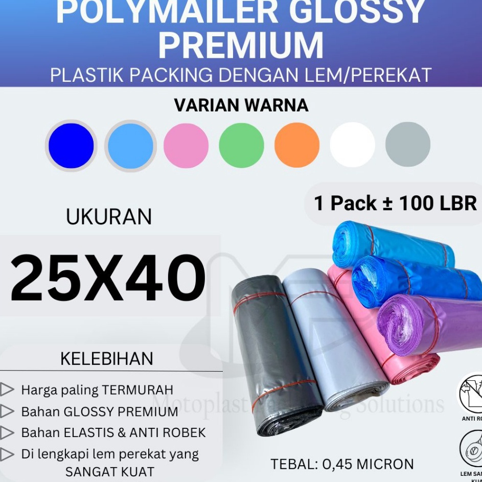 

Grab It Fast Plastik packing polymailer glossy 25x4 isi 1 lbr