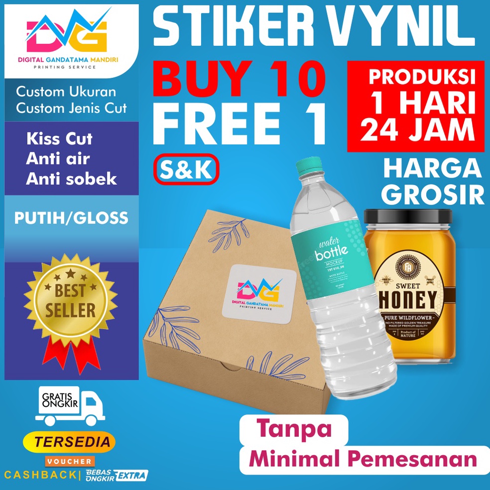 

Super Untung CETAK STIKER VYNIL A3 PRINT CUT