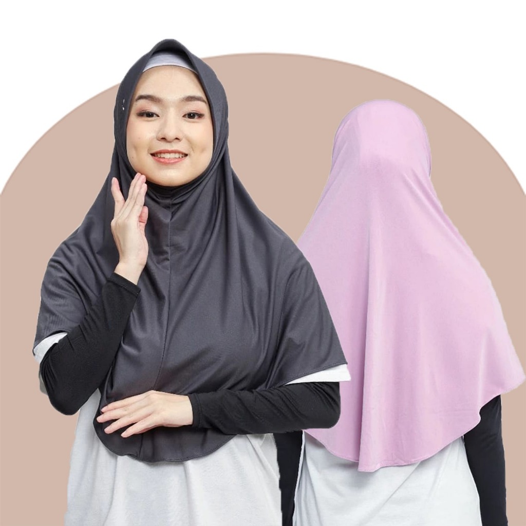 HIJAB BERGO HAMIDAH (ORI)/BERGO JERSEY INSTAN/BERGO HAMIDAH SIZE L JILBAB INSTAN HAMIDAH