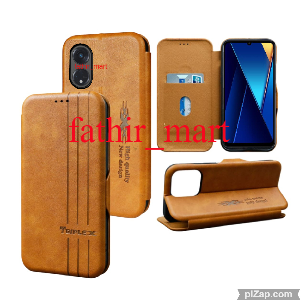 CASE OPPO RENO 8T 5G CASE DOMPET MOTIF CASE Magnet Flip Leather Cover Leather Magnet