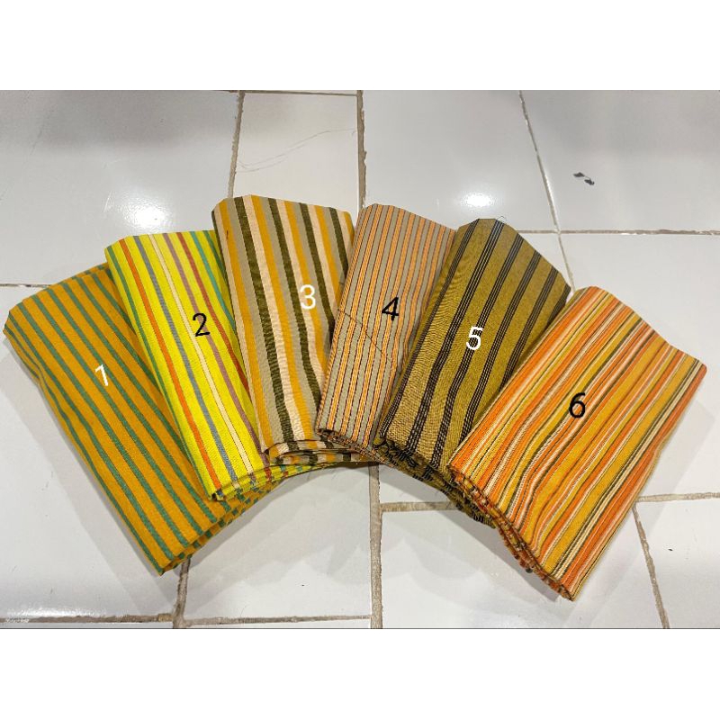 KAIN TENUN LURIK NUANSA KUNING TERMURAH