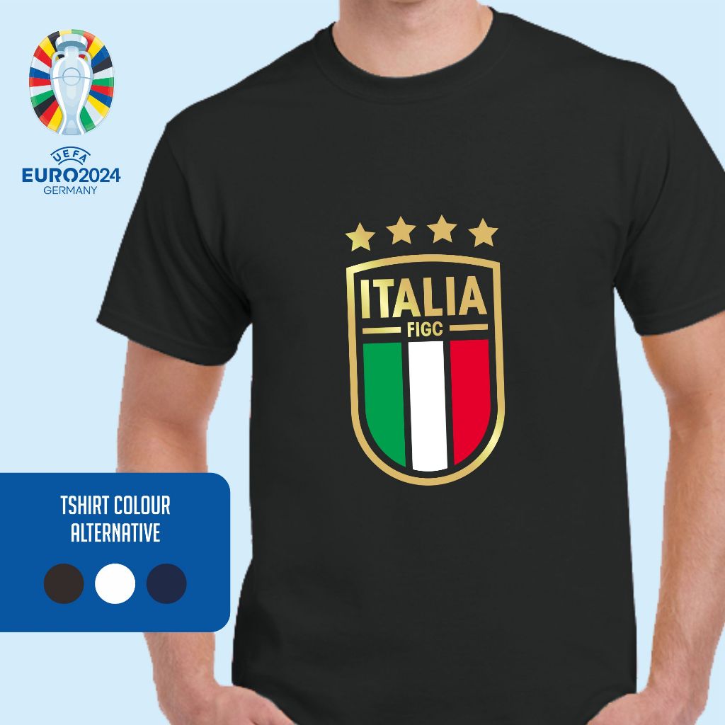 Kaos Fans Timnas Italia FIGC Euro 2024 Gold