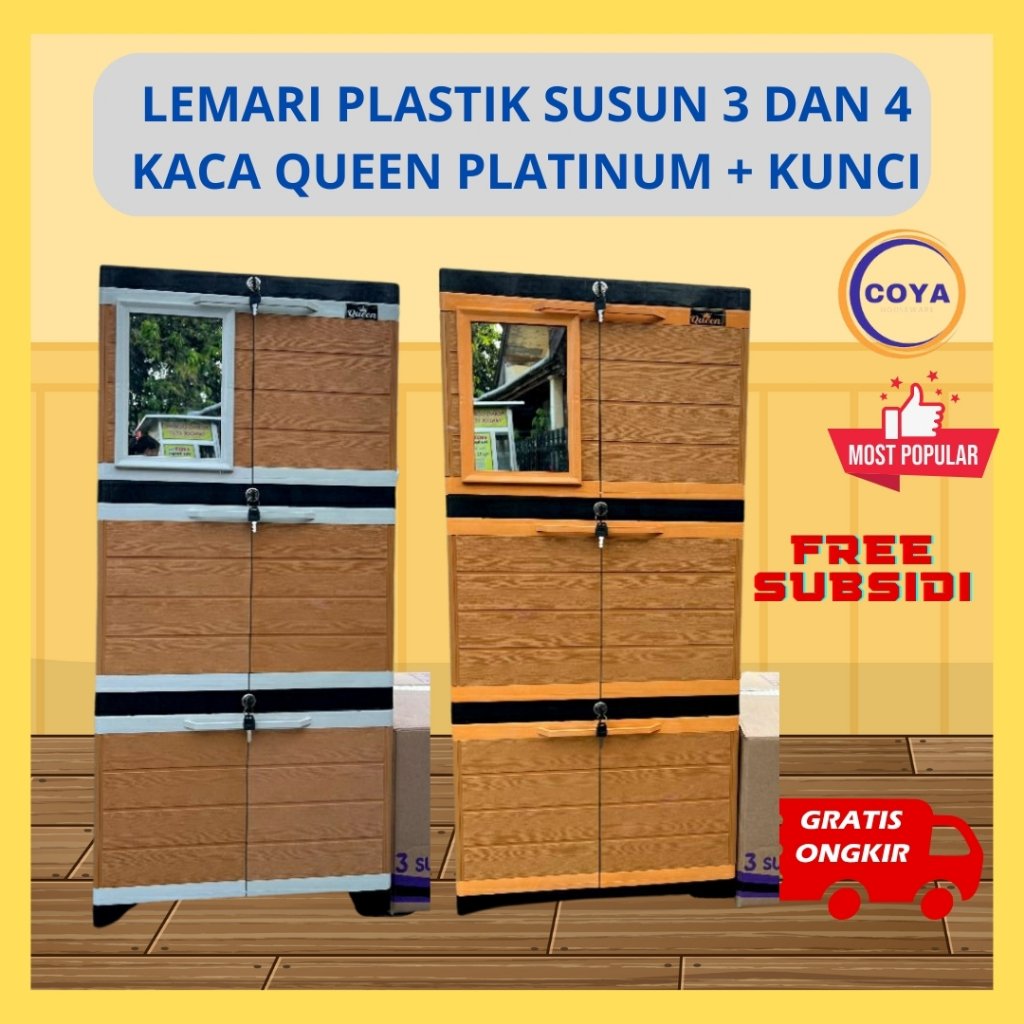 LEMARI PLASTIK MURAH // LEMARI PLASTIK MURAH KACA // LEMARI PLASTIK MERK QUEEN // LEMARI PLASTIK SUS