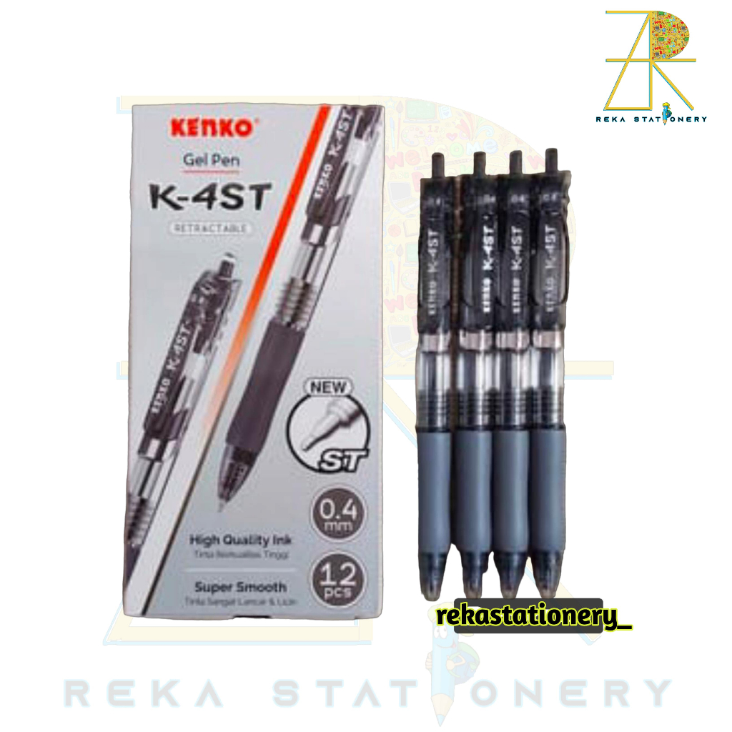 

Kenko Gel Pen / Pulpen Jel / Pena Jel Tinta Cetek K-4ST 0.4 MM Harga /PCS (Harga Satuan)