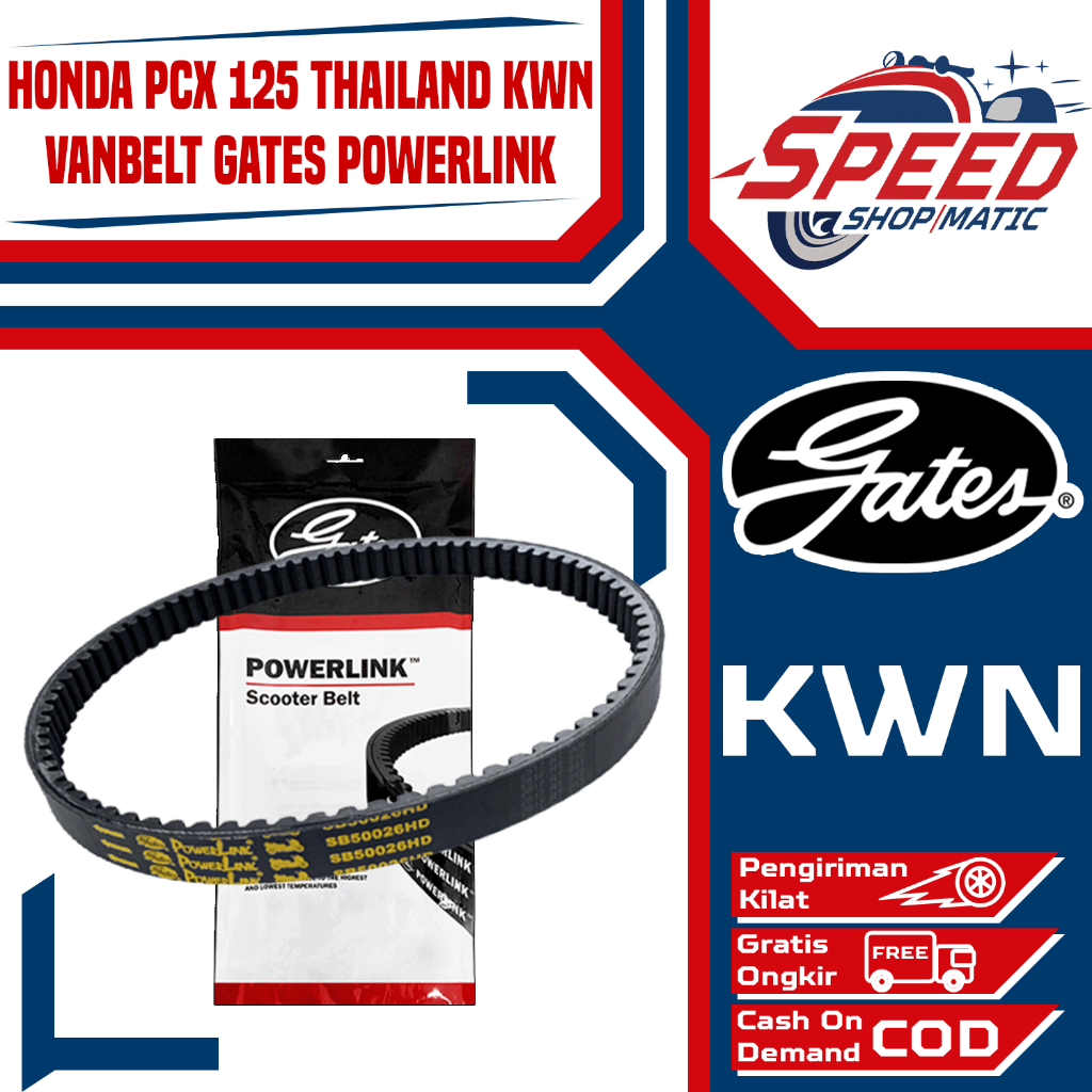 Vanbelt Van belt V belt Fanbelt PCX 125 CBU Thailand KWN Gates Powerlink
