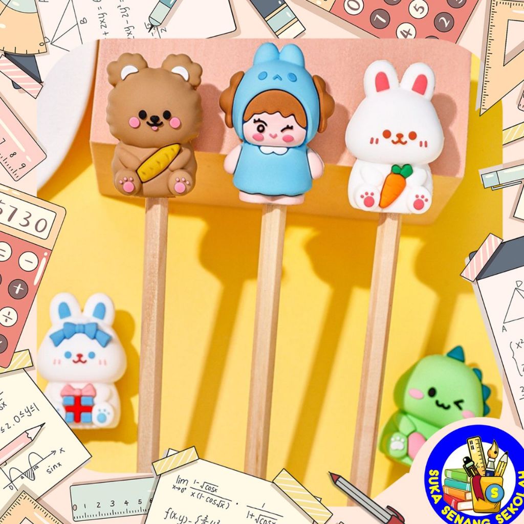

Rautan Pensil Karakter Boneka Lucu + Box / Cartoon Animal Doll Pencil Sharpener SP0010