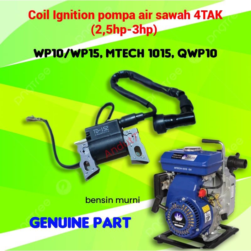 CDI GX100 koil mesin penggerak bensin 3hp 152f diesel kompresor, Alkon pompa air sawah 1in wp15 4 ta