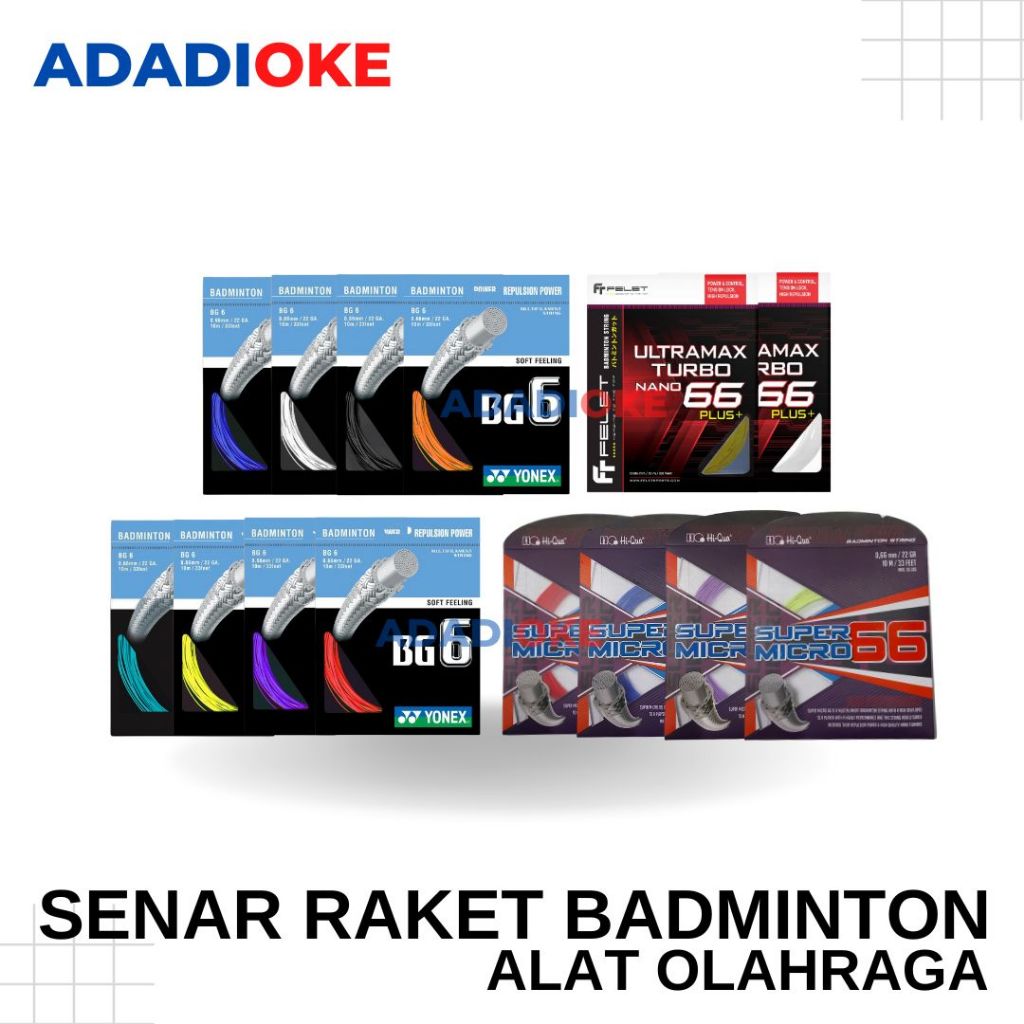 Senar / String Raket Badminton Li-Ning Lining / Hiqua / Felet Senar Raket Badminton String