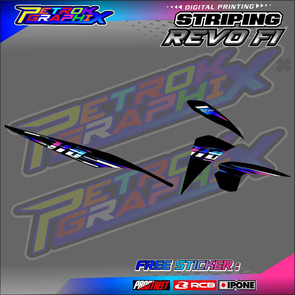STRIPING VARIASI HONDA REVO FI 110 / STICKER LIST VARIASI MOTOR REVO FI 110