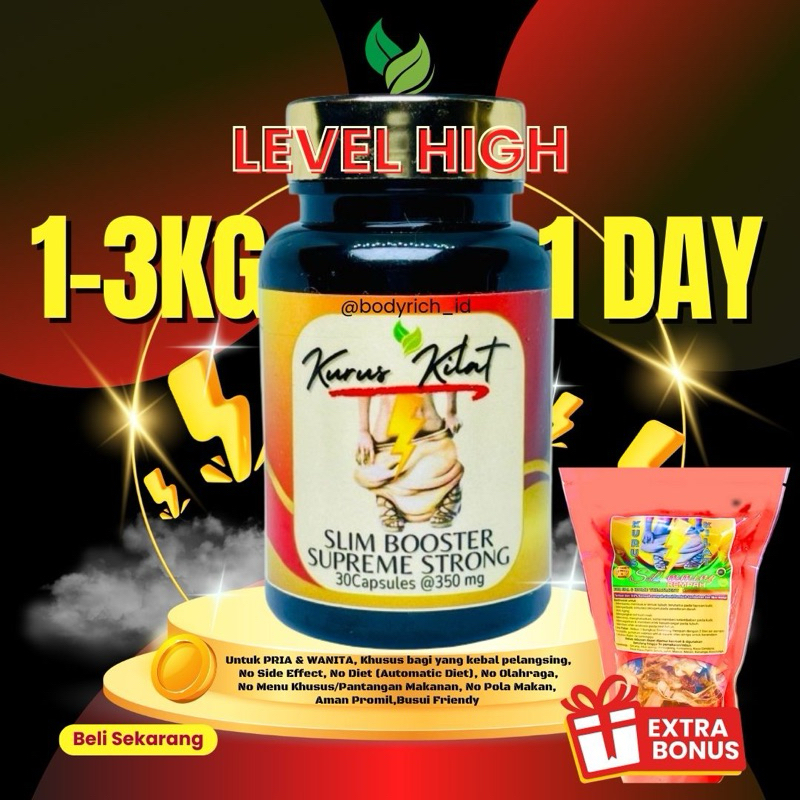KURUS KILAT SLIM BOOSTER SUPREME STRONG Obat Diet Herbal Pelangsing Badan Ampuh No Herballife