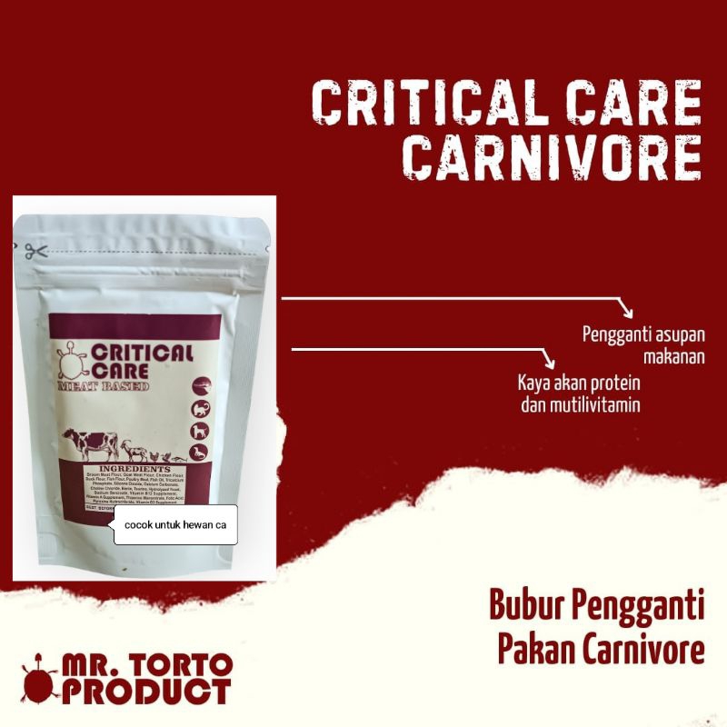 critical care carnivora/asupan makanan hewan carnivora/asupan buat biawak tegu salva savmon dll/asup