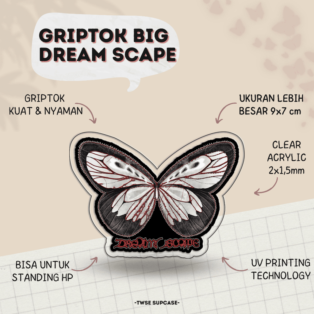GRIPTOK BIG DREAM SCAPES NCT DREAM FANMADE POPSOCKET ACRYLIC MD NCT