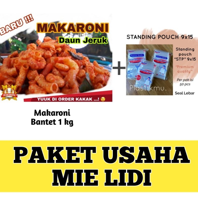 

Paket Usaha Makaroni Bantet 1 kg dan Kemasan Standing Pouch