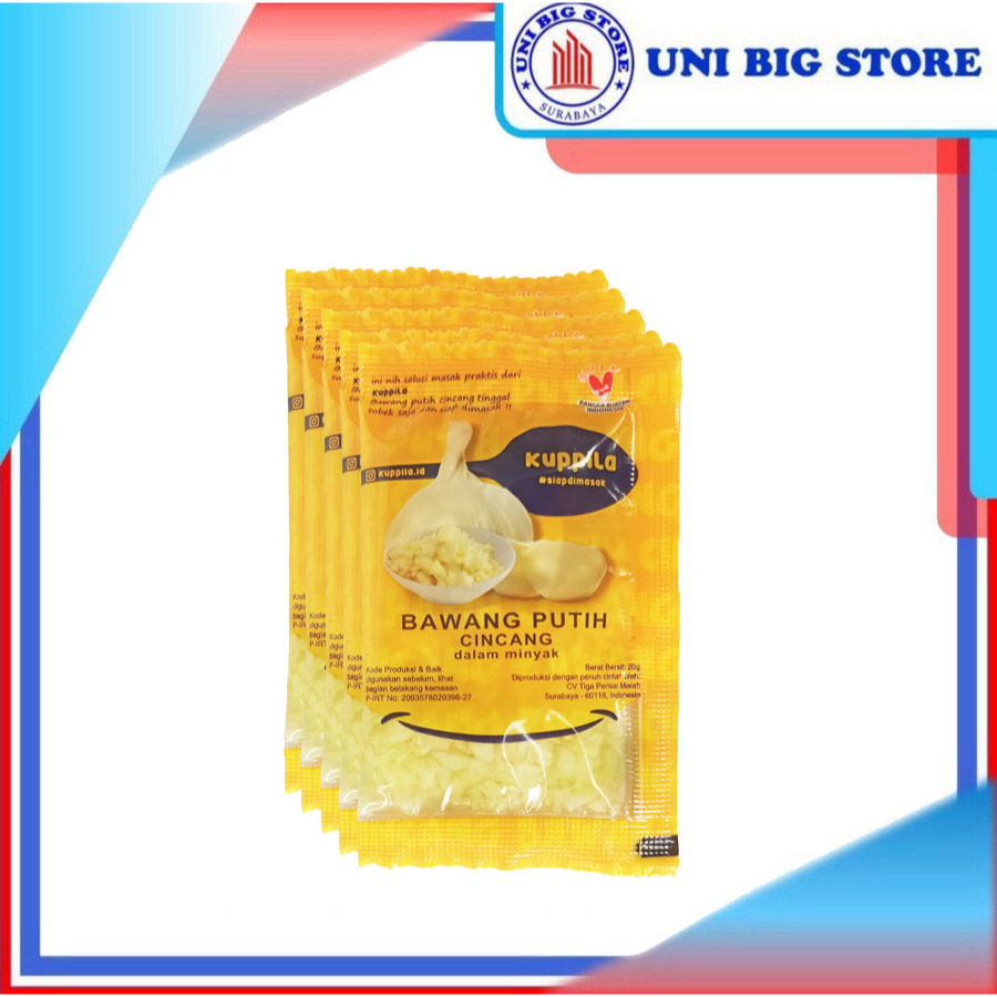 

Kuppila Bawang Putih Cincang Dalam Minyak 20 gr 5 pc Sachet