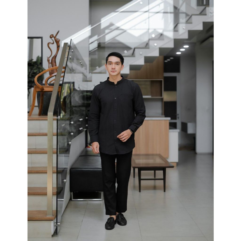 KEMKO KEMEJA KOKO PRIA KATUN LINEN PREMIUM ONDRITE