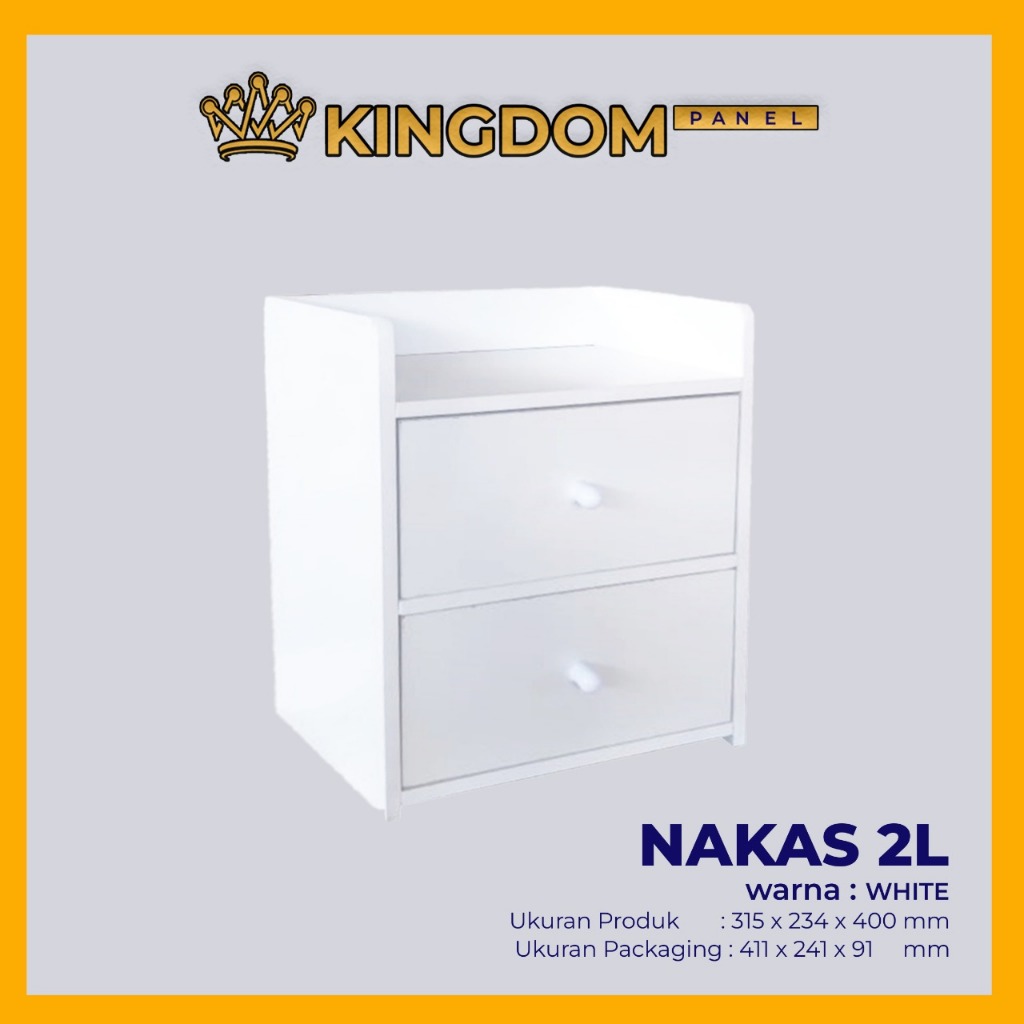 Meja nakas kecil bed side 2 laci serbaguna warna putih meja samping minimalis meja sudut kamar tidur