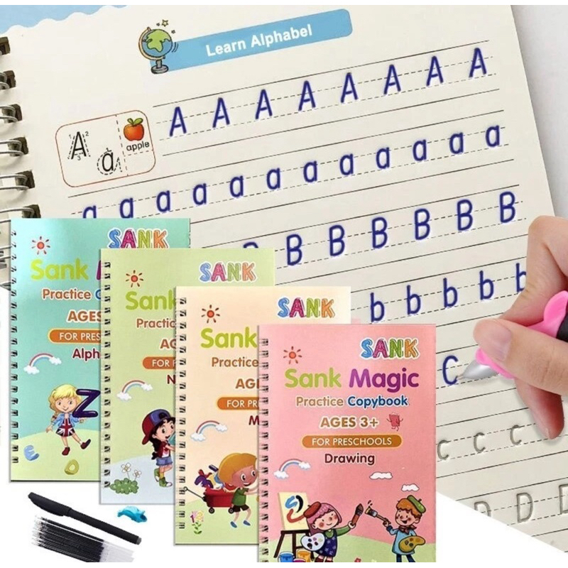

Sank Magic Practice Book 1 Set Isi 4 Buku Dan Pulpen Buku Panduan Anak Menulis