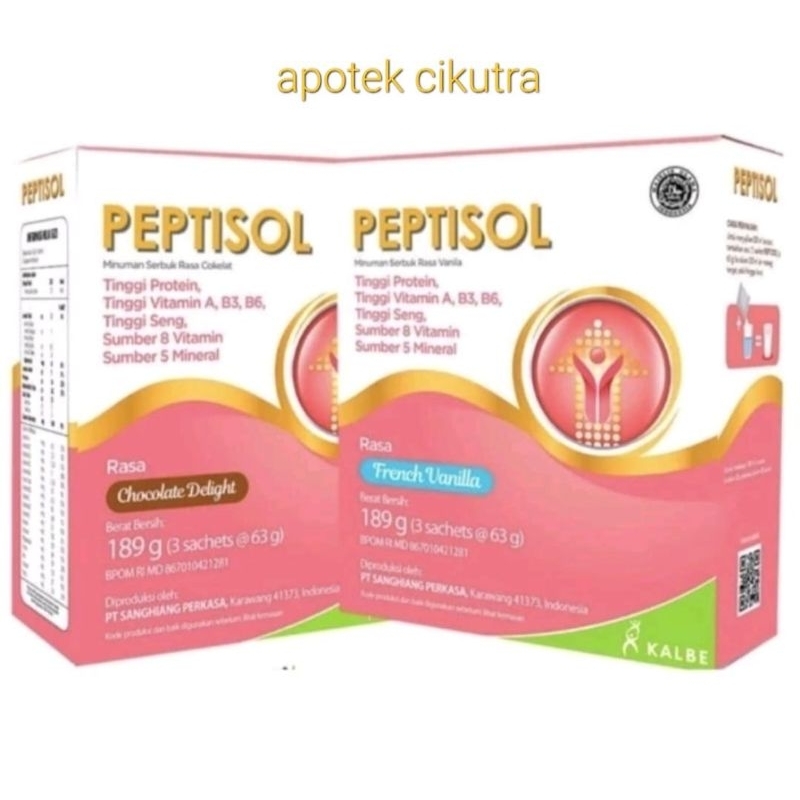 

Peptisol Vanila/Coklat 189gr