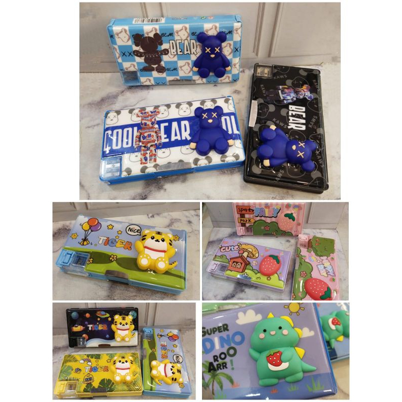 

Kotak Pensil Magnet 2 Sisi Kotak Pensil Timbul 3D Cool Bear, Animal, dino 23,5x13x4cm