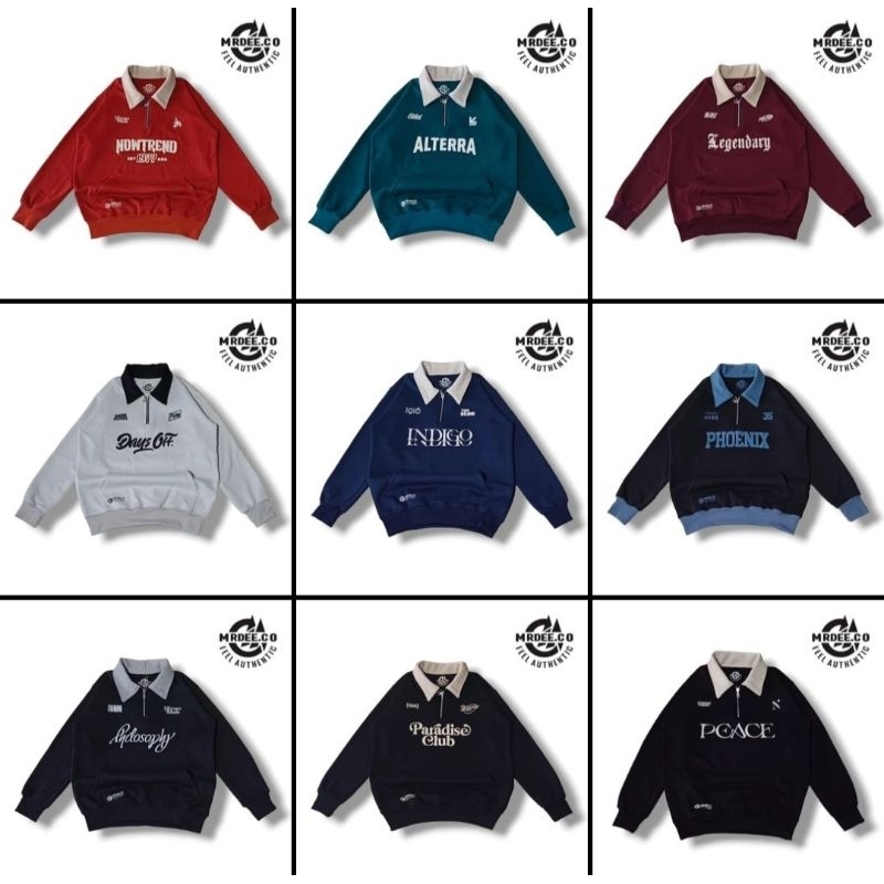 RUGBY HALF ZIPPER MRDEE ORIGINAL COTTON FLEECE