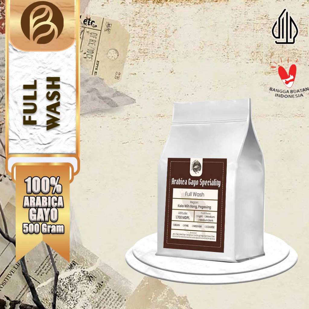 

KOPI ARABIKA GAYO Specialty FULL WASH | KEMASAN 500 Gram