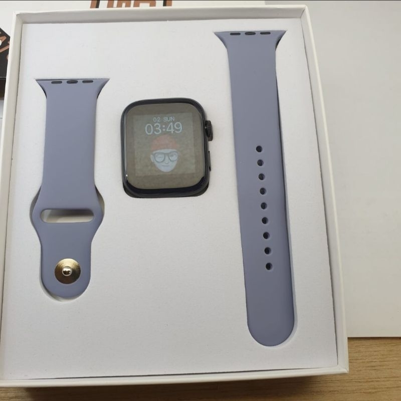 jam tangan smartwatch biru telur asin biru muda smart watch fundo iwo imo