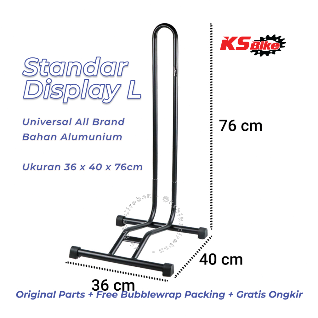 Standar Paddock Sepeda Bentuk L Steel Standing Bike Display Taffsport Pedok L Sepeda Gunung Lipat Fe