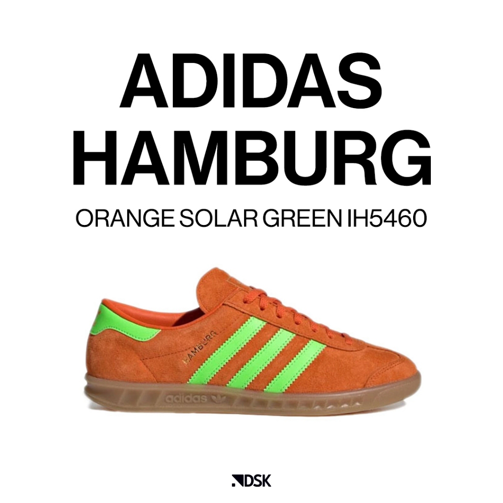 Adidas Hamburg Orange Solar Green 2024 IH5460 (Exclusive CITY Series) 100 % Original  Sneakers Casua