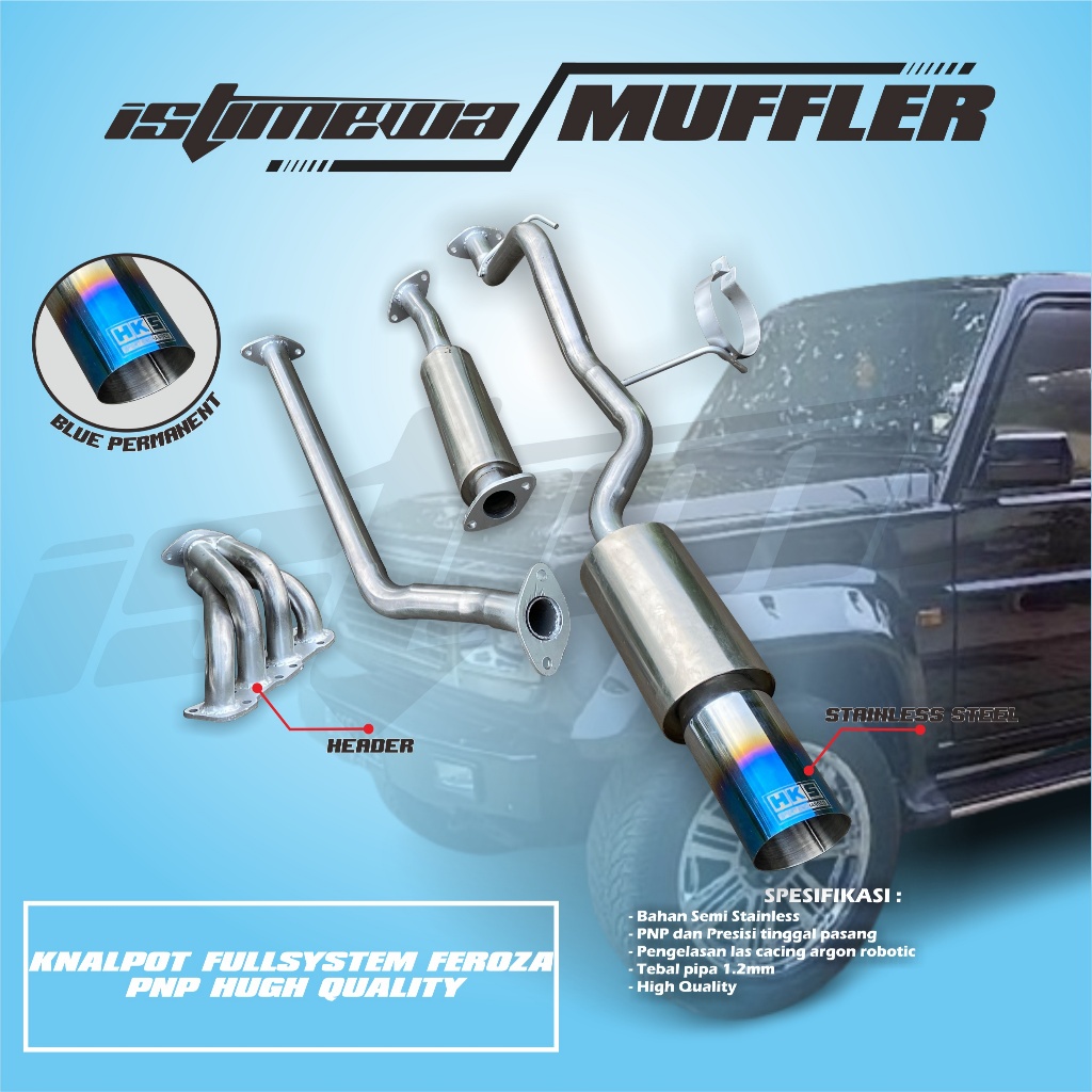KNALPOT FULLSYTEM FEROZA - FULLSET KNALPOT FEROZA PNP HIGH QUALITY
