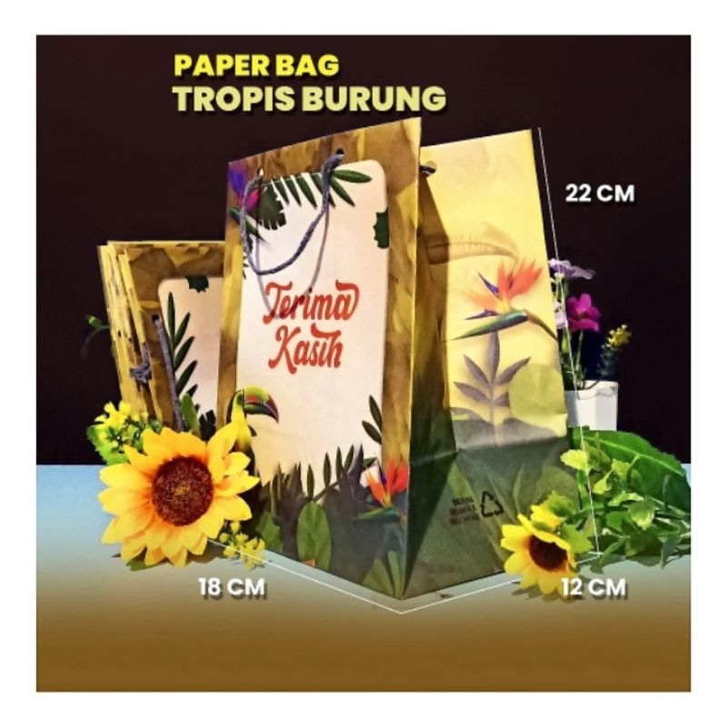 

PAPER BAG KUNING MOTIF BURUNG 18X12X22 CM