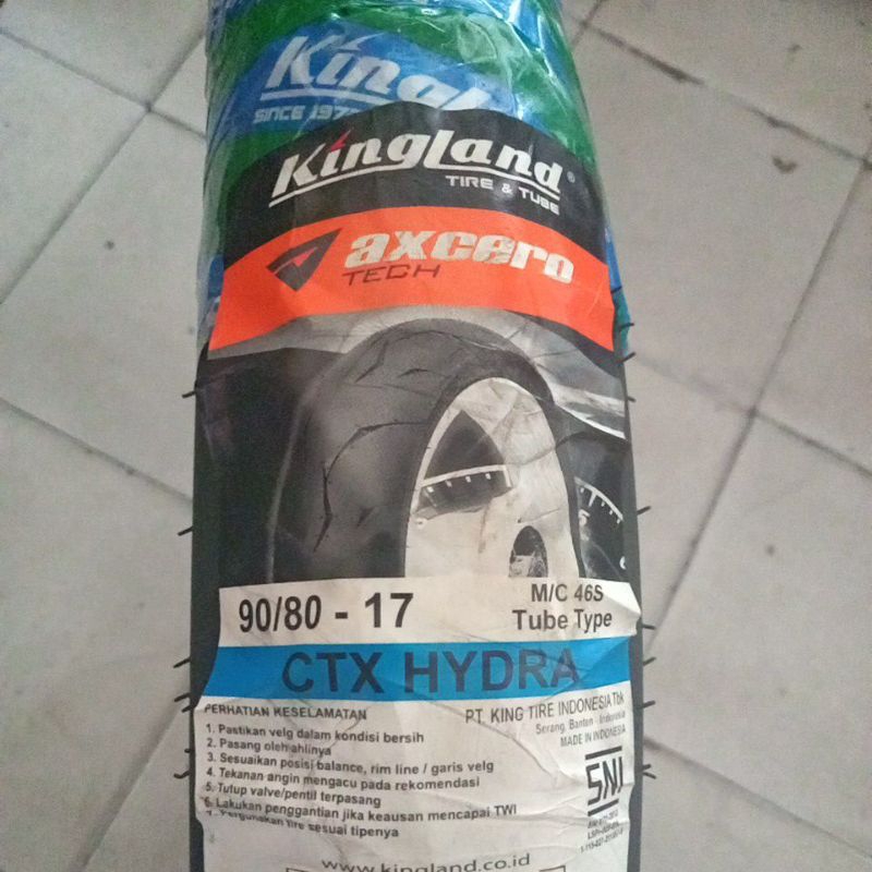 ban kingland hydra ring 17 ukuran 90-80/17 soft compound