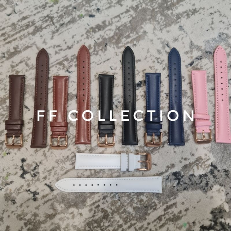 Strap Tali Jam tangan Fossil Leather Kulit Ukuran 12mm 14mm 16mm 18mm 20mm 22mm Pin Quick Release