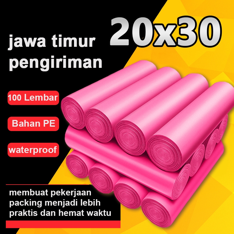 

Pink polymailer 20x30 plastik packing 100PCS Glossy polymailer motif premium Termurah Anti Sobek