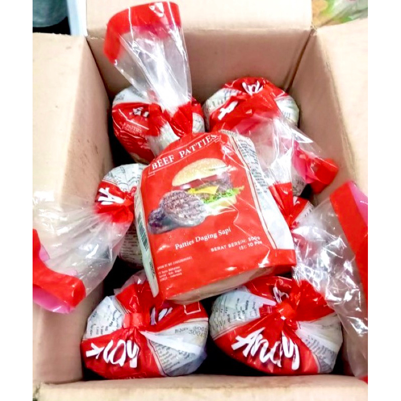 

Andy Beef Patties 10pcs 500gr ~ GALERI PLASTIK FROZEN FOOD