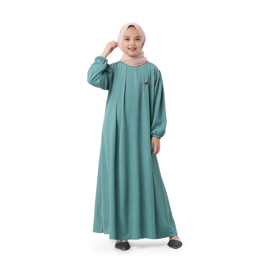 Amie Official Shop Melia Dress Kids Baju Gamis Muslim Anak 2024 6TH Sampai 10TH Bahan Berry Pearth