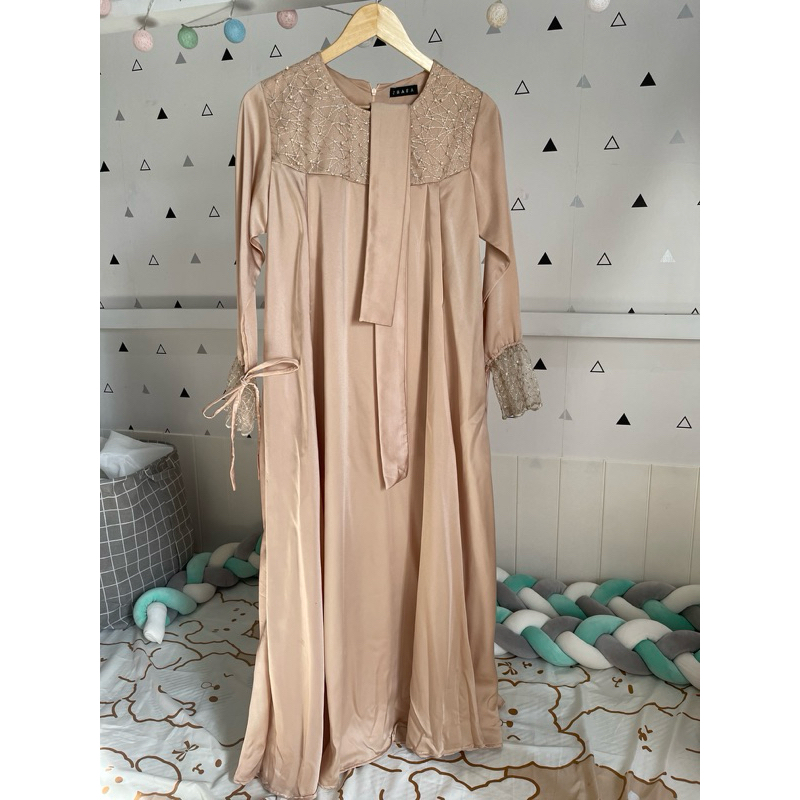 PRELOVED dress Brukat by Zhafa (bisa Busui)