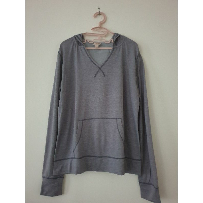 (Preloved) Kaos Hoodie MOSSIMO Lengan Panjang Abu²