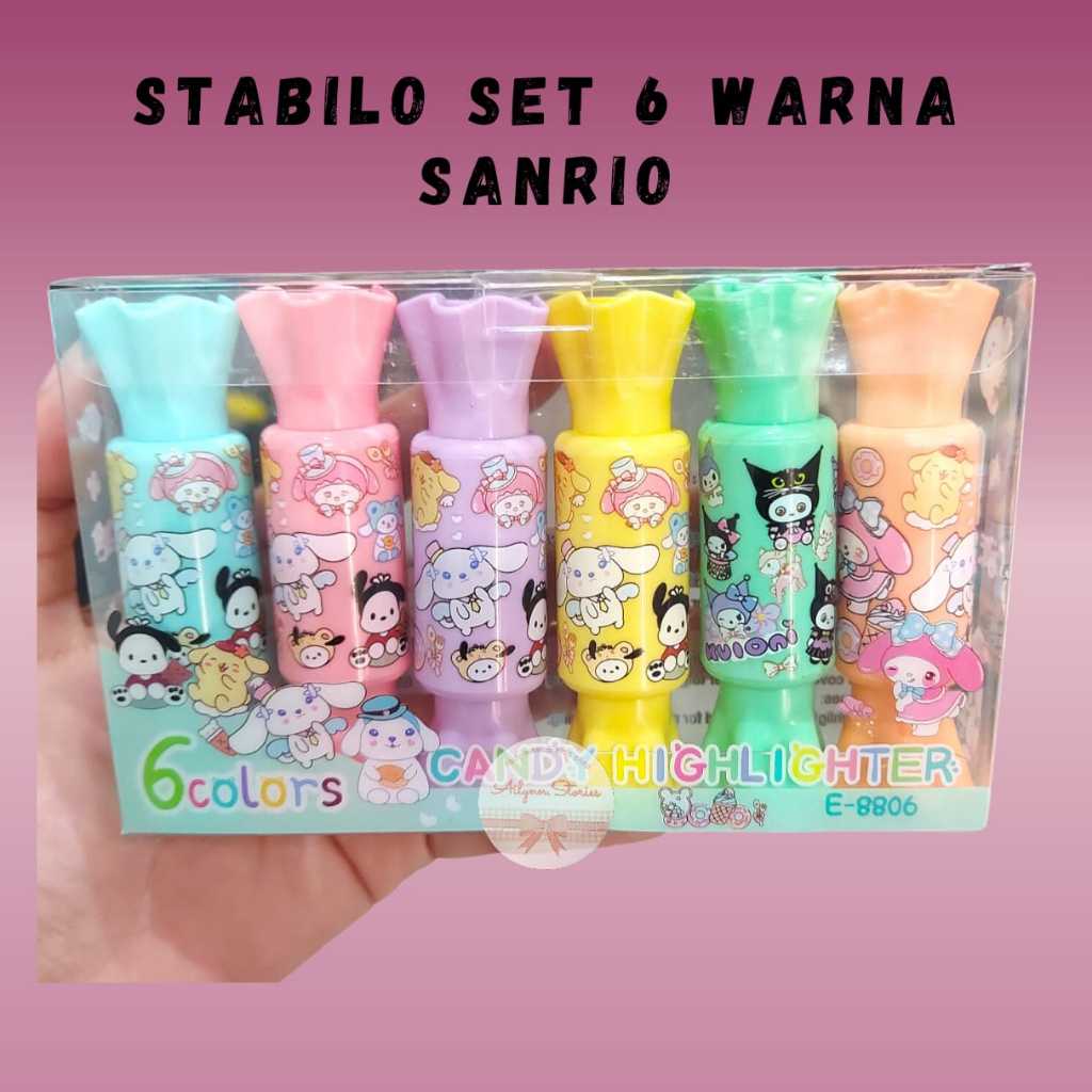 Stabilo / Highlighter 3 warna karakter Sanrio / Atk sekolah dan kantor