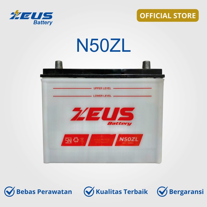 Aki Mobil Honda Accord Maestro / Honda Cielo SV 4AT Zeus Battery N50ZL (55d26L) Aki Basah 12v / 60Ah