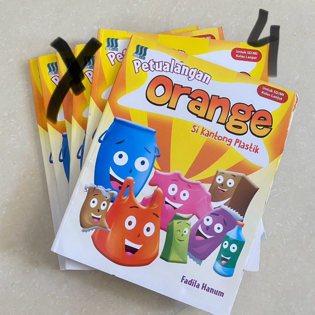 Buku anak Cerita Petualangan Orange Si Kantong Plastik sampah Children's book: The Adventure Story o