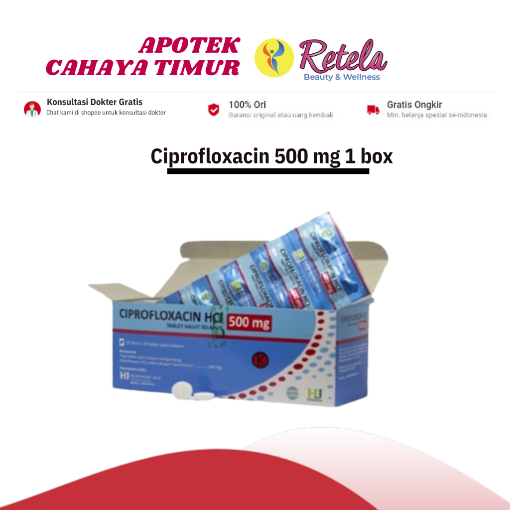 Ciprofloxacin 500 mg 1 box