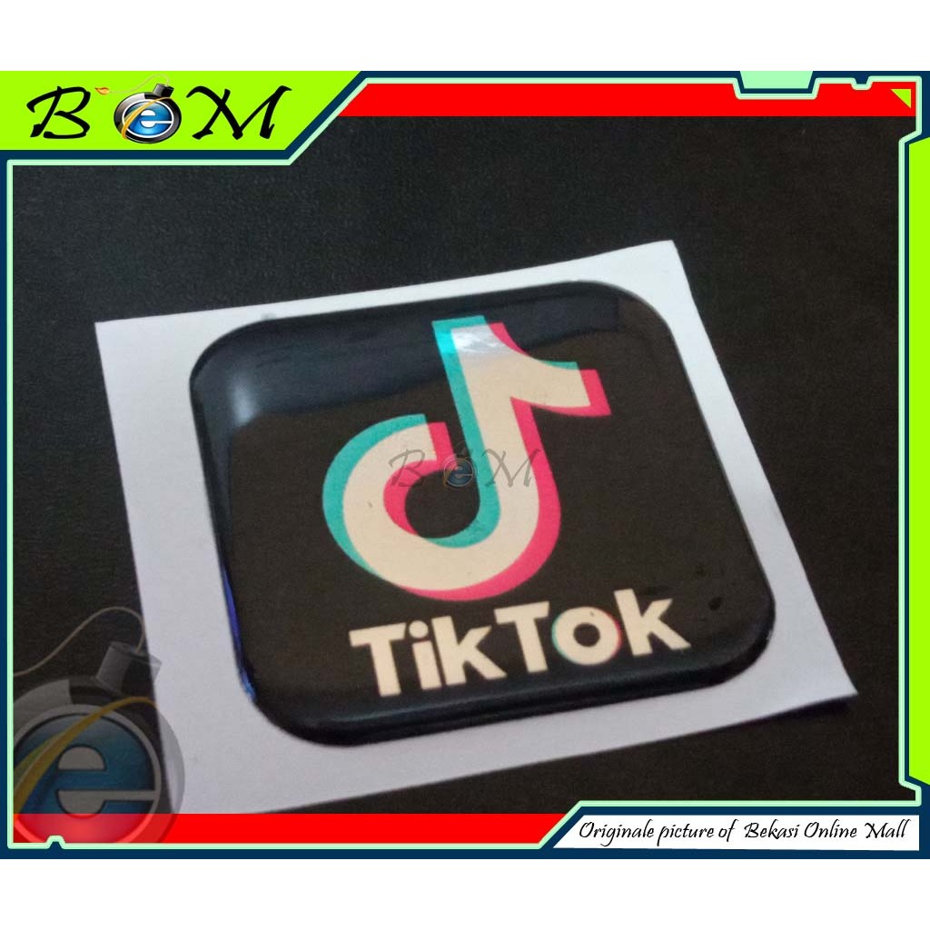 

Sticker stiker Logo timbul aplikasi tiktok tik tok
