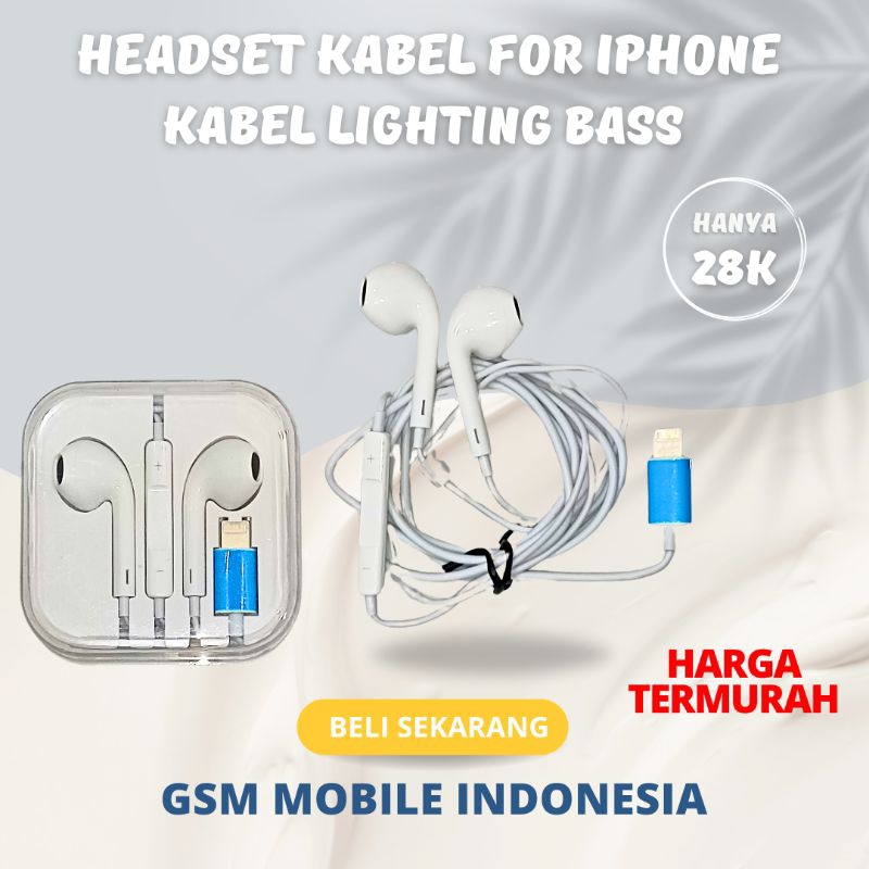 Headset Kabel For Iphone / Ios kabel lighting bass