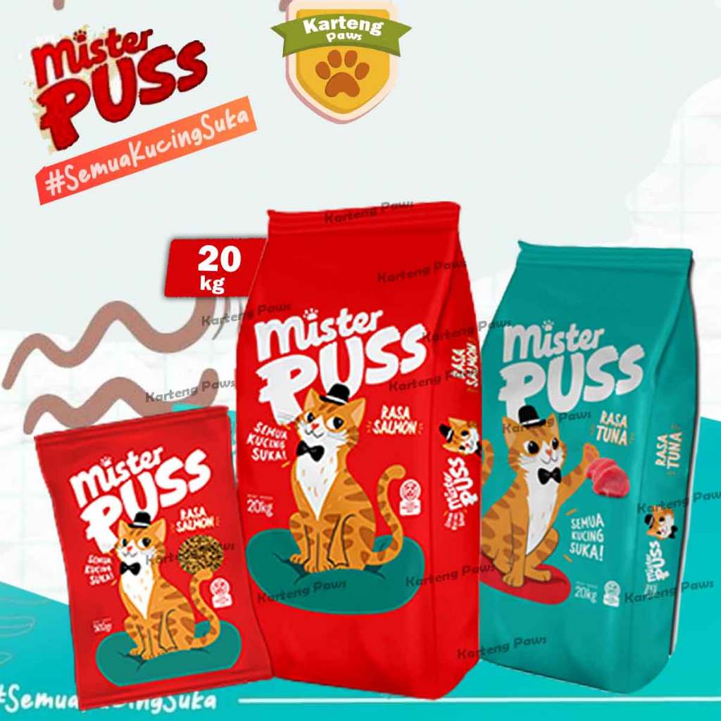 Mister Puss 20kg Cat Food Makanan/Pakan Kucing Kering Mr Puss