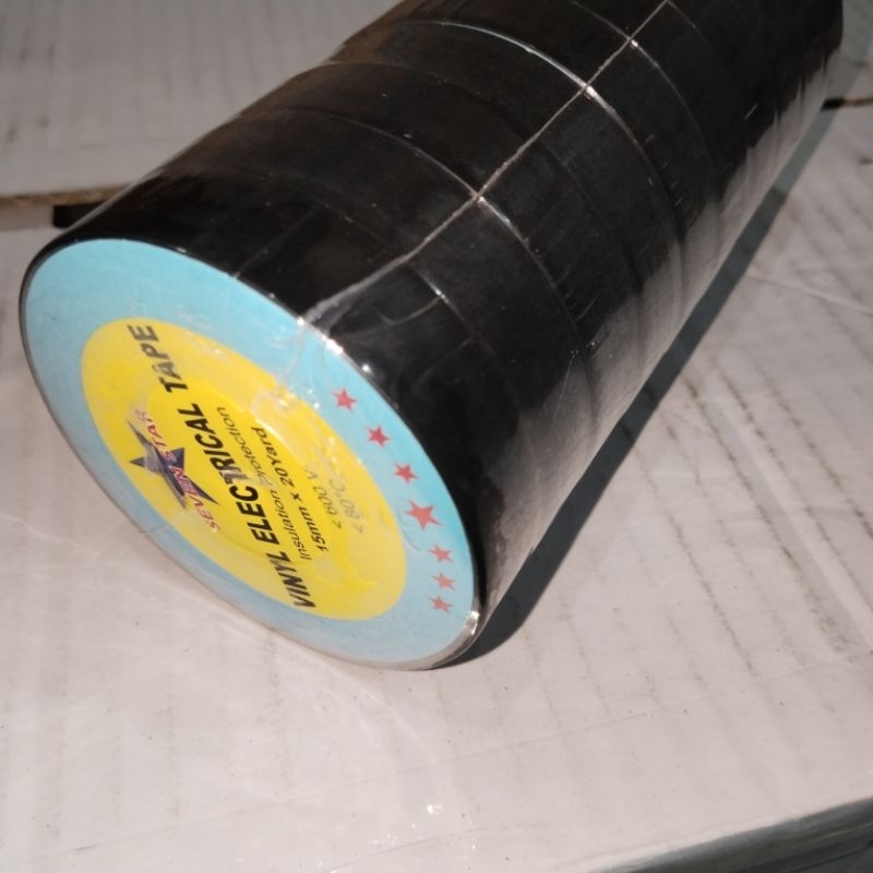 

SOLASI -LAKBAN-LEM ISOLASI VINYL ELECTRICAL TAPE 15MMX20Y ANTI BAKAR 1PC MOTOR MOBIL TAHAN PANAS