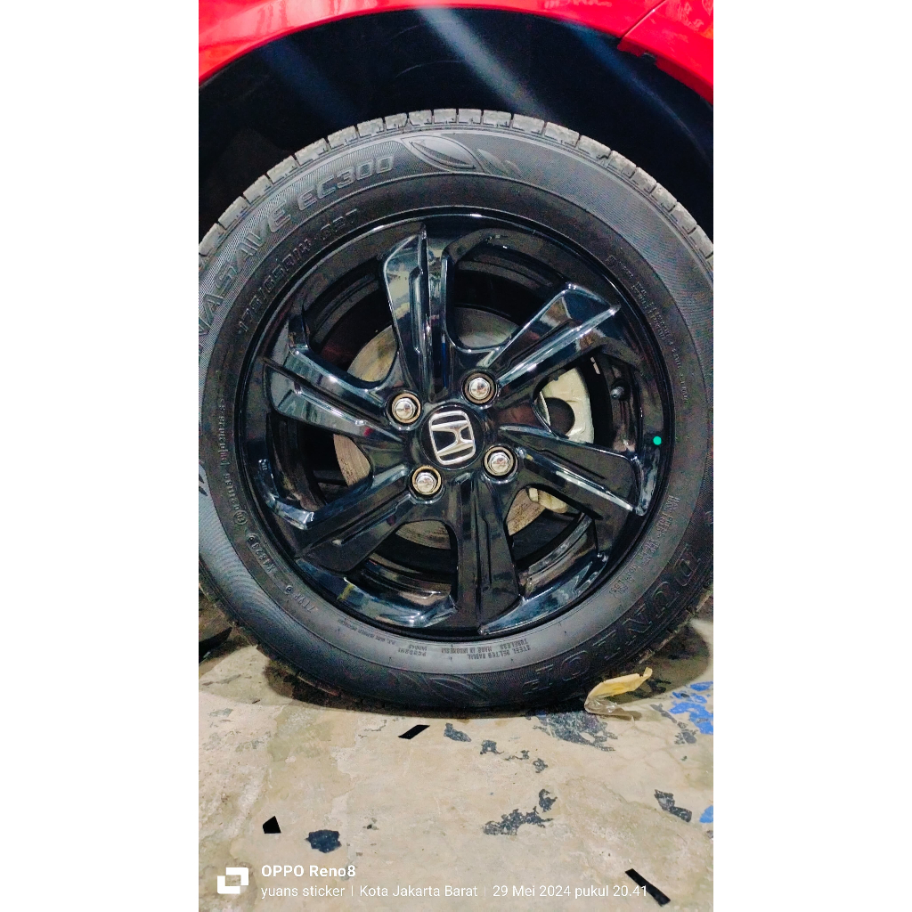 STICKER VELG/STIKER DELETE SILVER PELEK/ VELG HONDA BRIO SATYA 2023-2025