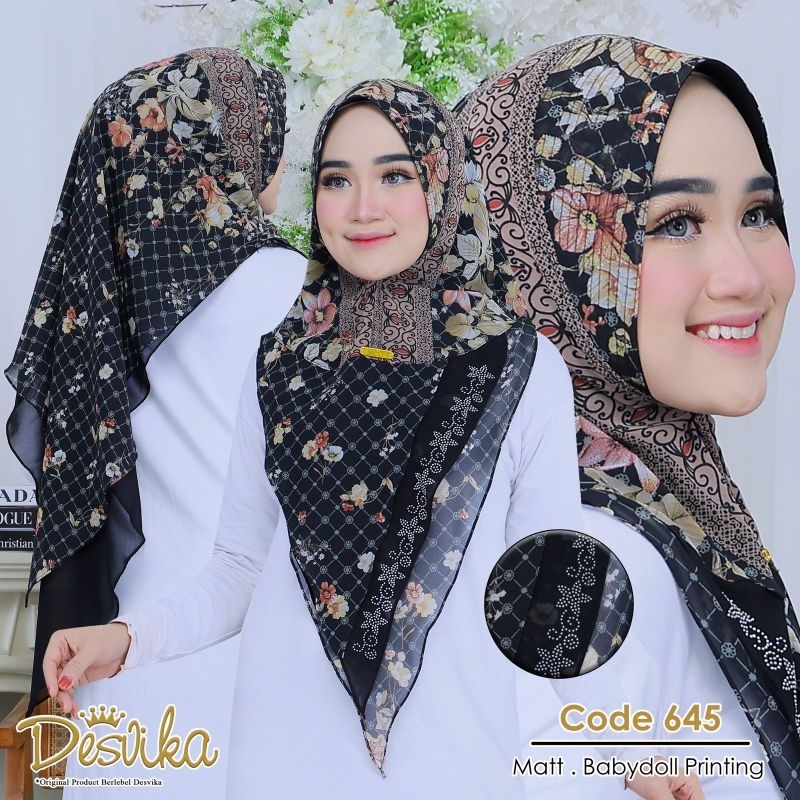 DESVIKA 645 KHIMAR BAHAN CERUTY BABYDOLL MOTIF ORI DESVIKA
