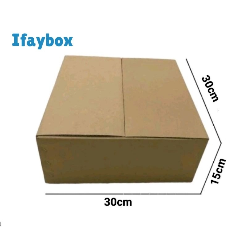 

Kardus box Uk. 30x30x15 cm single wall polos