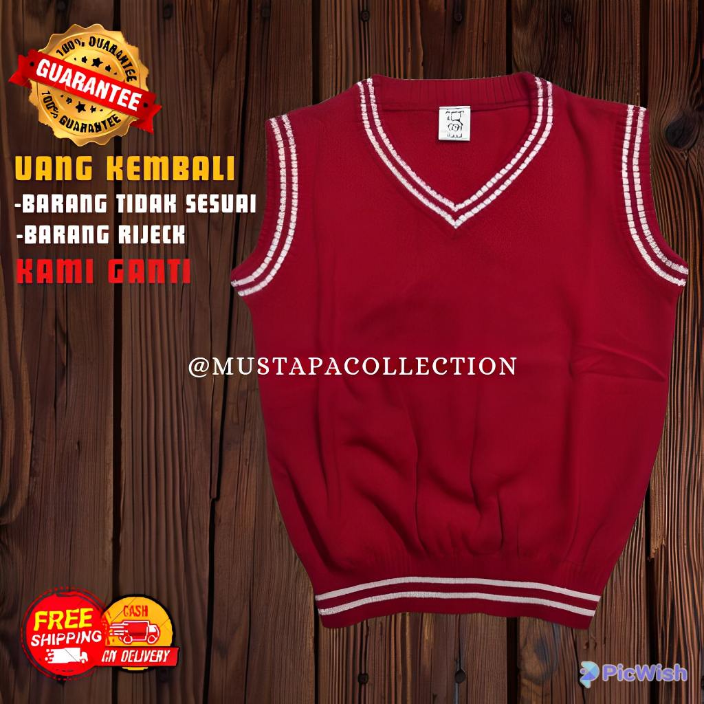 Rompi Rajut Sekolah SMA SMP SD TK PAUD / Vest Dewasa / Korean Style