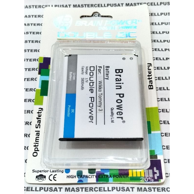 BATTERY BATRE BATERAI WIKO TOMMY 3 TOMMY3 WIKO TOMMY 3 PLUS TOMMY 3+ K600AG DOUBLE POWER BRAIN POWER